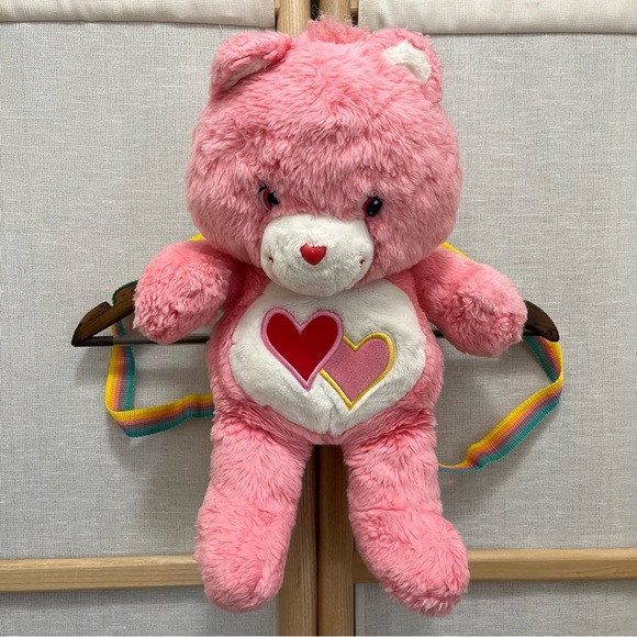 Care Bears Handbags - Vtg 2003 Care Bear Love-A-Lot Backpack Rainbow Straps